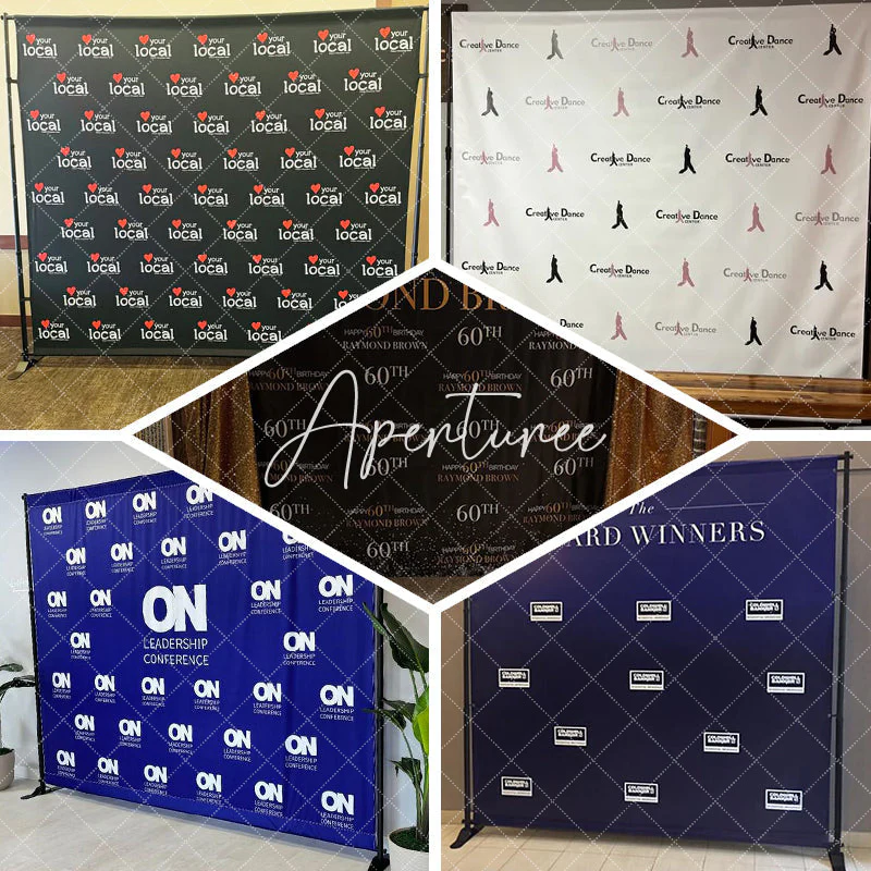 Aperturee Gold Custom Step And Repeat Anniversary Backdrop - Image 6