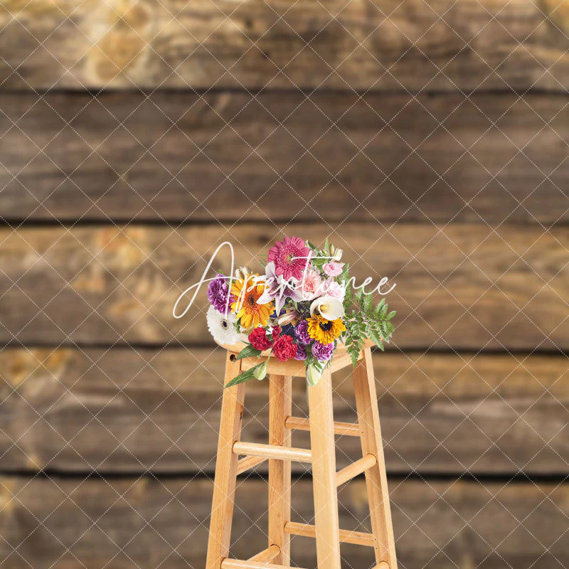 Brown Vintage Wood Grain Wall Backdrop For Photo - Image 3