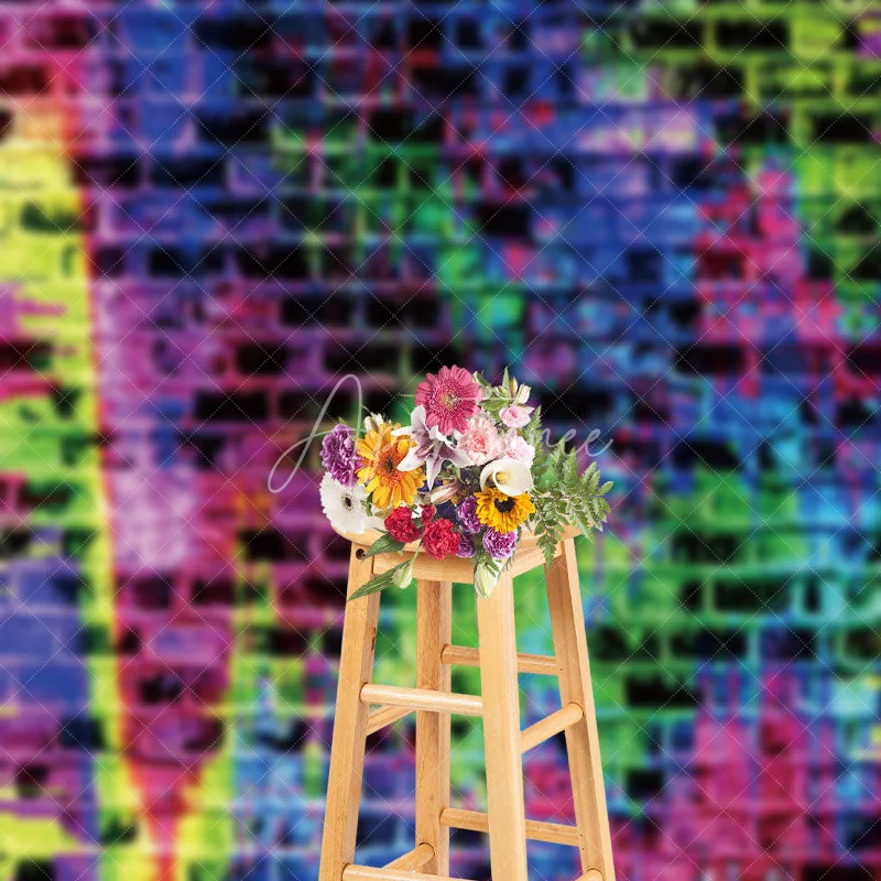 Casual Graffiti Brick Wall Photography Backdrop - Image 3