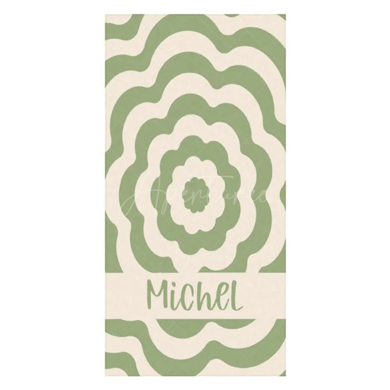 Custom Name Beautiful Patterns Beach Towel For Girls - Image 3