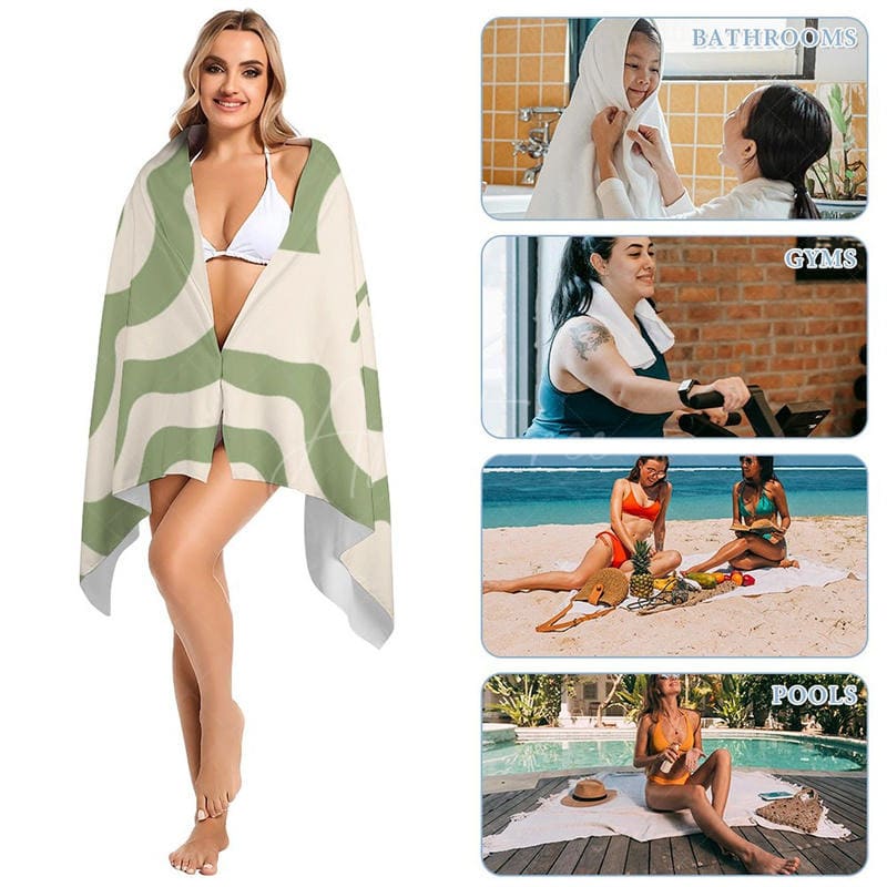 Custom Name Beautiful Patterns Beach Towel For Girls - Image 5