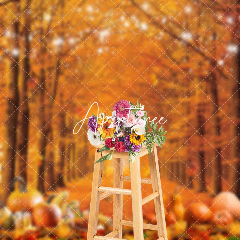 Fall Maple Grove Bumper Harvest Thanksgiving Backdrop - Image 3