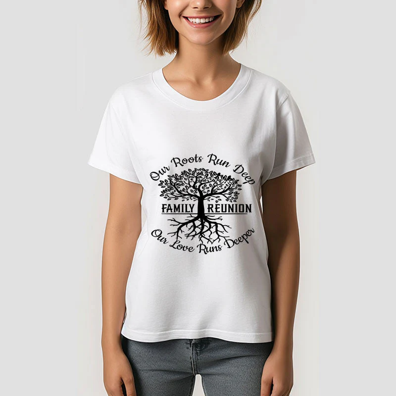 Family Reunion Vacation Tree Heart Roots TShirt - Image 3