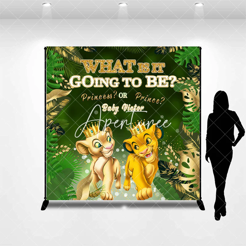 Green Forest Animals Custom Baby Shower Backdrop - Image 3