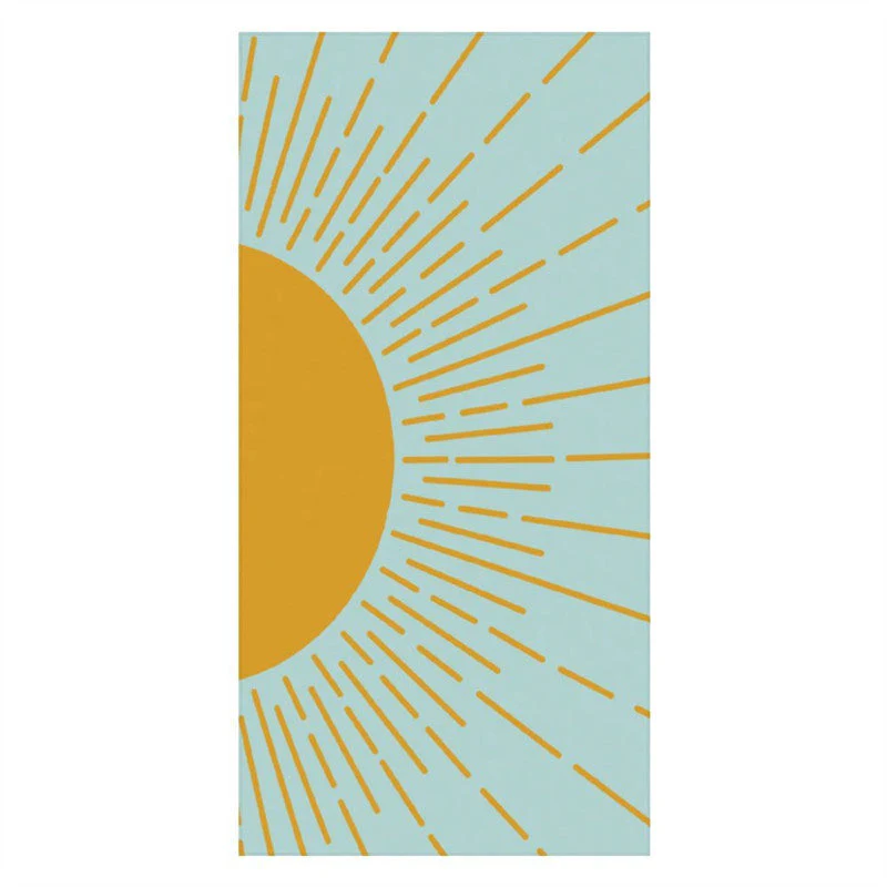 Here Comes The Sun Boho Name Beach Towel For Gift - Image 3