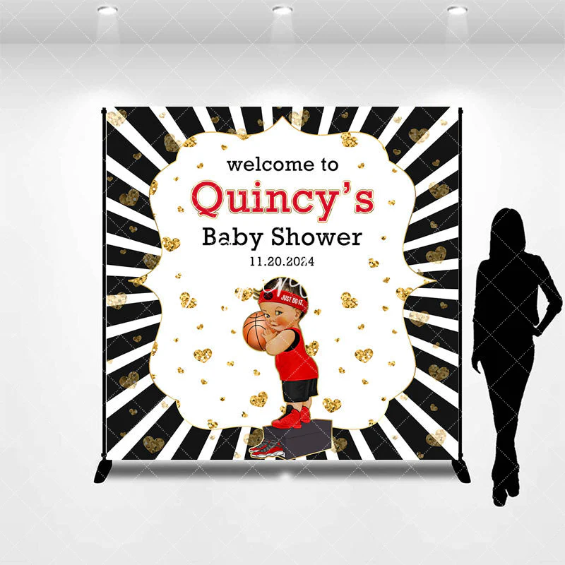 Welcome Love Diamond Custom Baby Shower Backdrop - Image 3